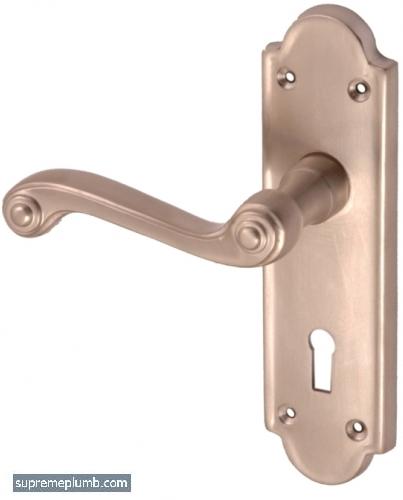 Queen Anne Lever Lock Satin Nickel